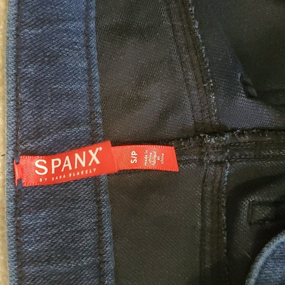 Spanx woman's blue pullup stretch jeans leggins size s/p - Picture 5 of 8